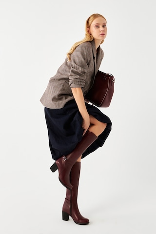 Gönderir Kadın Bordo Antik Fermuarlı Kalın Topuklu Hakiki Deri Çizme Gkzc13446501 Bordo