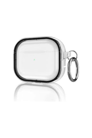 Cosmotex Movenchy Airpods Pro 2 2.nesil Shiny Şeffaf Kılıf - Siyah