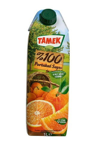 Tamek %100 Portakal Suyu 1 Lt X 6 Adet