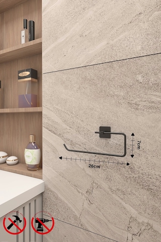 Alper Banyo Kare Havluluk Ve Solo Havluluk Banyo Aksesuar Seti
