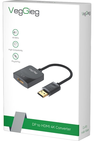 Veggieg 4k 30hz Displayport Dp To Hdmı Çevirici Dönüştürücü