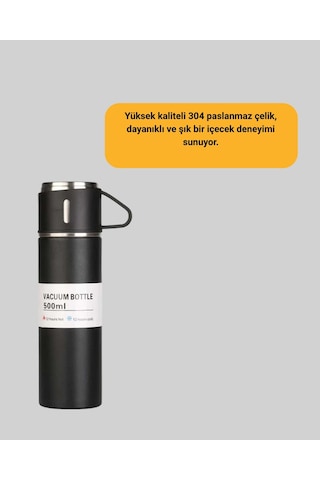 Mey Najmaddin Paslanmaz Termos Ve İkili Bardak Seti 6-12 Saat Sıcak/soğuk Tutma Najmaddin Renkli