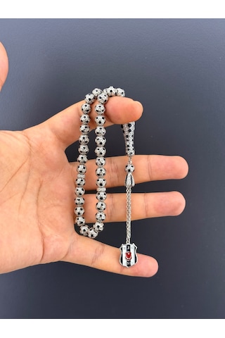 Muri Tesbih 52,5 Gr Özel Tasarım Gümüş Küre Kesim 7,25x7