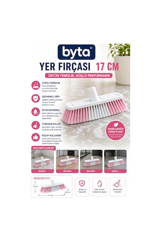 17 Cm Yer Fırçası Çok Amaçlı Sert Zemin, Fayans, Balkon, Garaj Ve Banyo Temizlik Fırçası Sapsız 1 Adet Karışık Renklerde Gönderilir
