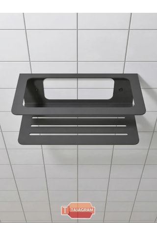 Metal Banyo Şampuanlık Siyah
