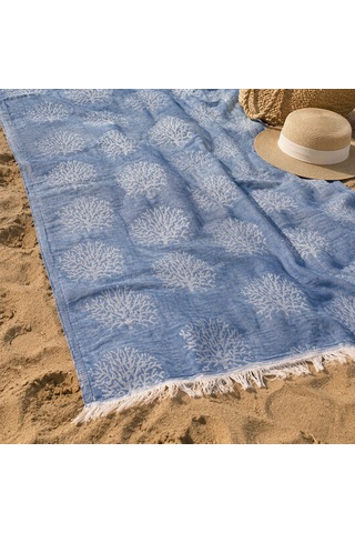 Soft Mercan Peştamal - Mavi - 80x140 Cm