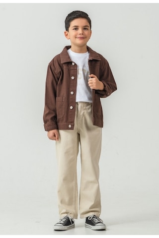Alg Erkek Çocuk Şık Gabardin 3'lü Set Bir Beden Büyük Önerilir Kiremit