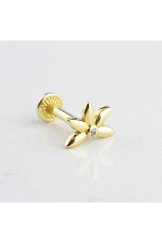 Glorria Altın Yonca Tragus Piercing 89764649