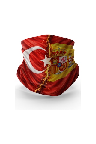 Bebo Store Extreme Outdoor Spor , Motorcu Ve Bisiklet Kullananlara Özel Desenli Buff Boyunluk Bandana Balaklava Bayrak-215 Çok Renkli