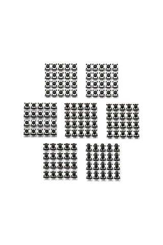 Pazly Siyah Renkli, Parçalar Paket İçeren Boyutlarında Ağırlığında, Adet 70g 6x6mm 20'şer 1-gang Wt 1-gang