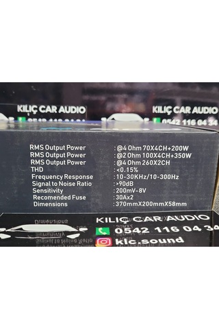 For x Xae 4000.5 5 Kanal Oto Amfi