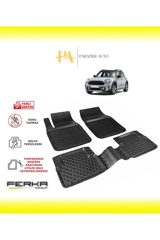 Mini Cooper Countryman R60 2010-2017 Uyarlanabilir Havuzlu Paspas