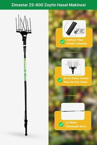 Zimastar Zs-600 Teleskopik Saplı Johnson Motorlu Zeytin Hasat Makinesi