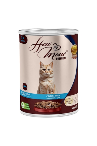 How Meow Jöleli Balıklı Parça Etli Yetişkin Kedi Yaş Maması 12 x 400 G