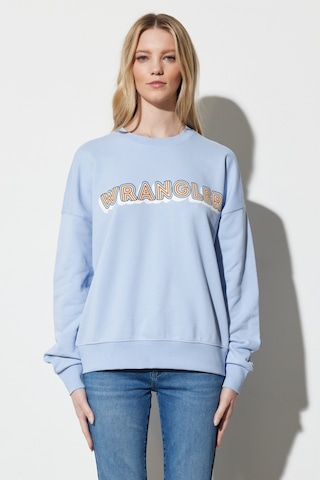 Wrangler Regular Fit Normal Kesim Bisiklet Yaka %100 Pamuk Açık Mavi Kadın Sweatshirt W6R4HAB23 Açık Mavi