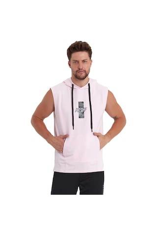 Adams Erkek Kapüşonlu Kanguru Cepli Kolsuz Sweatshirt 001