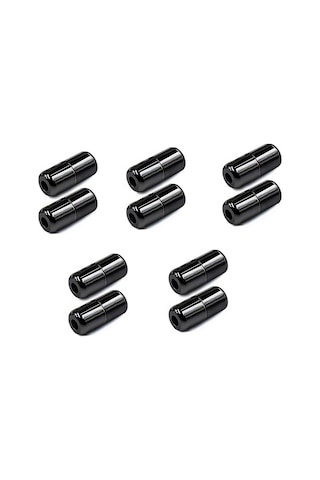 Vidalı Siyah Renk 5 Çift Ayakkabı Bağcık Ucu Siyah