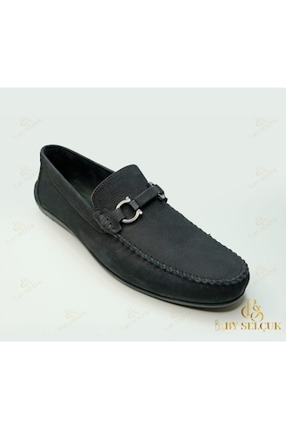 Loafer Nubuk Deri Siyah Nubuk