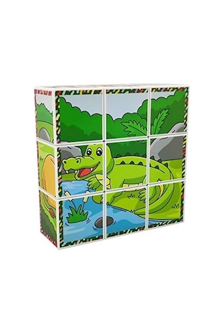 Safari Hayvanları 3d Manyetik Puzzle 9 Mıknatıslı Küp 6 Yapboz