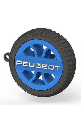 Peugeot Uyumlu Özel Tasarım Anahtarlık - Premium Hafif Ve Dayanıklı Mavi