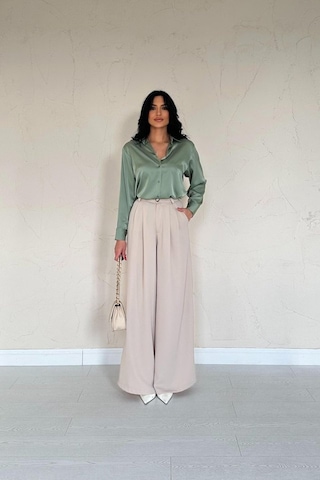 Mint Saten Gömlek Karışık Çok Renkli