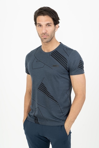 Maraton Sportswear Regular Erkek Bisiklet Yaka Kısa Kol Basic Siyahmelanj T-Shirt 21580-Siyahmelanj