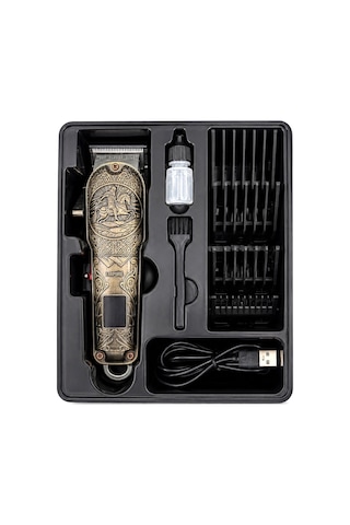 Saç Sakal Kesme Traş Makinesi Usb - Type-c Şarjlı - Led Gösterge 3-7-9-12mm Tarak Mr-7800 5468
