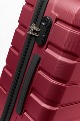 Unisex 4 Tekerli Kilitli Orta Boy Valiz Bavul Bordo