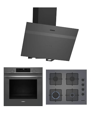Siemens HU736AEN0T - EO6C8PP300 - LC64KPJ70T Gri Ankastre Set