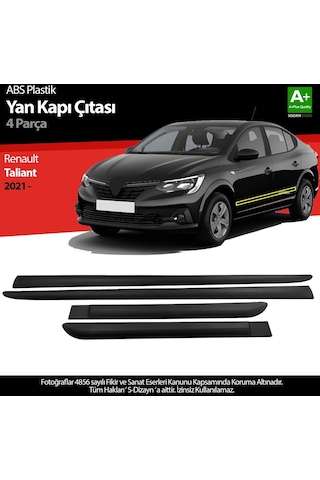 S-dizayn Renault Taliant Abs Plastik Yan Kapı Koruma Çıtası 2021 Üzeri A+ Kalite