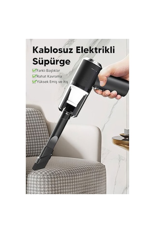 3in1 Çekme - Üfleme Oto-araç - Ev El Tipi Süpürge Usb Şarjlı Mini - Taşınabiliri Hs-22 5639