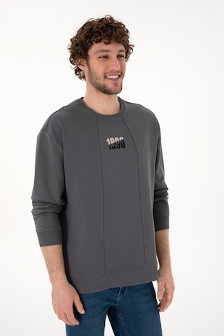 U.S. Polo Assn. Erkek Bisiklet Yaka Antrasit Comfort Fit Sweatshirt 50293430-VR006