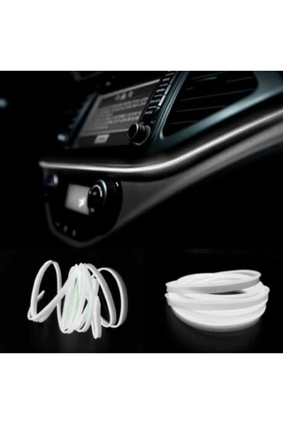 Araç Araba Içi Torpido Ledi Renkli Ip Neon Ip Led 2 Metre Beyaz Neon