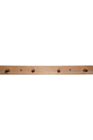 Doğal Ahşap Düz Askılık 35Cm Kapı Arkası Askısı Havlu Askı Çok Renkli