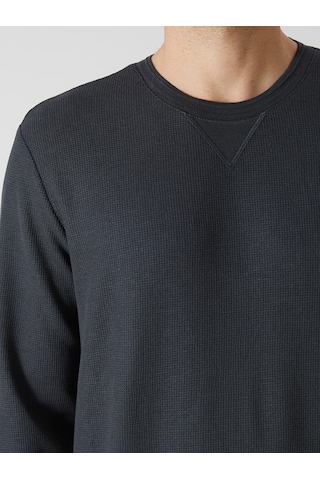 Lcwaıkıkı Classic Antrasit Bisiklet Yaka Uzun Kollu Erkek Sweatshirt