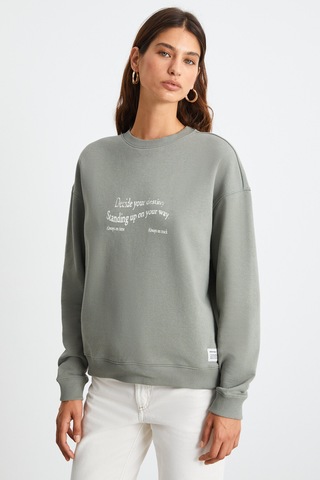 Ethıquet RONJA Kadın Açık Yeşil Sweatshirt