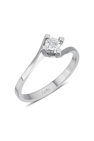 Lova 0,30 Karat Efektli Pırlanta Tektaş Yüzük - 1070093