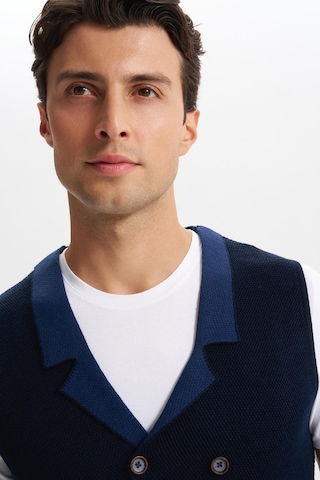 Arma Erkek Slim Fit Örme Likralı Pike Yelek Kısa Kollu, %90 Akrilik %10 Wool K0yyo0857 Lacivert