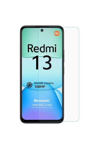 Xiaomi Redmi 13 4g Tempered Glass Cam Ekran Koruyucu Redmi 13 4g İle Uyumlu Ekran Koruyucu - Şeffaf