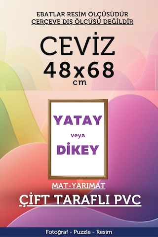 Kahverengi-22mm-48x68 Cm Mat Pvc Li Camsız Fotoğraf 1000 Parça Puzzle Belge Çerçeve Yatay Dikey Asılabilme. 30218491