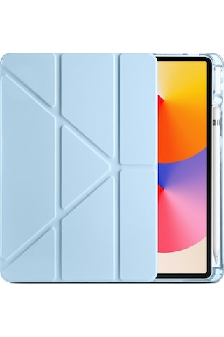 Huawei Matepad Se 10.4 Uyumlu Kalem Bölmeli Standlı Tri-folding Tablet Kılıfı Kapaklı Kılıf