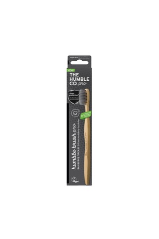 Humble Brush Pro Line Silver Infused Adult Soft Yetişkin Bambu Diş Fırçası Pro Serisi - Siyah