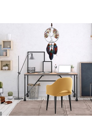 Maotai 1 Adet 7 Çakra Hayat Ağacı Kristal Asılı Süs El Yapımı Tüy Rüya Catcher Duvar Iyi Şanslar Için Asılı Meditasyon Dekorasyon