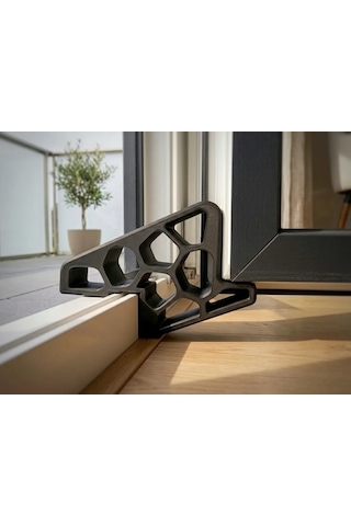 Storeşahin 3d Baskı Pencere Ve Balkon Kapısı Stoperi Ray Kilitli Kapı Takozu Rüzgar Engelleyici Pencere Tutucu - Siyah Shn0720