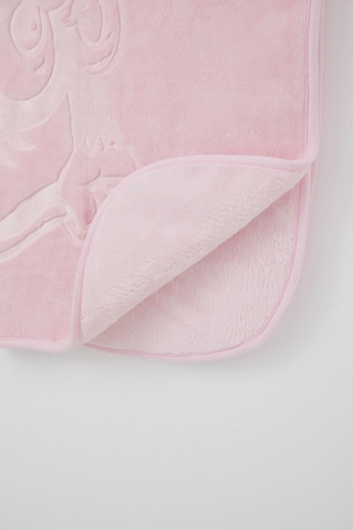 Golden Golden Yenidoğan Bebek Battaniyesi Emboss Kabartma Maymuncuk Baskılı Standart, Pembe