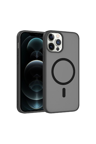 Zore Apple iPhone Uyumlu 11 Pro Kılıf M-safe Şarj Özellikli Zore Babet Kapak - Siyah