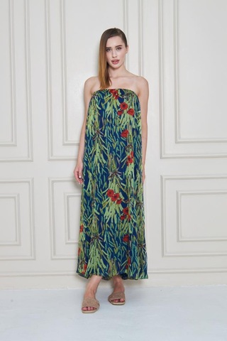 Kadın Straplez Astarlı Şifon Midi Yazlık Elbise 3753374 Kırmızı