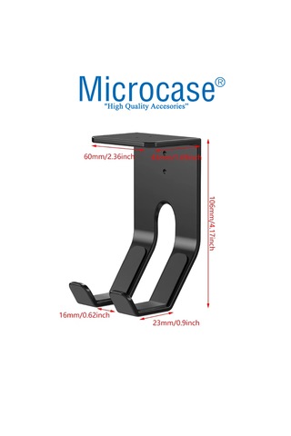 Microcase Ps5 Ve Oyun Kolları İçin Masaya Monte Tutucu Stand Holder 2 Adet Al5442 Siyah