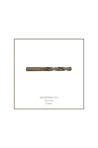 Hss Matkap Ucu 15 Mm, Metal, Ahşap, Plastik İçin 4 Adet