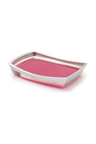 Sabunluk Gri Pembe Poliresin 14x10x2cm